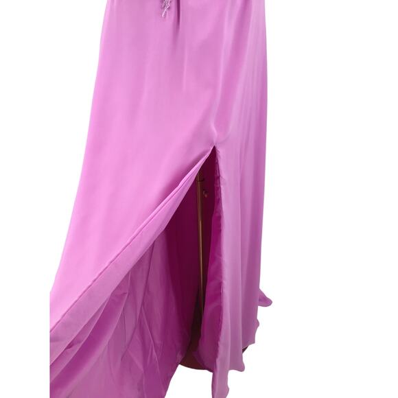 MOTHER OF THE BRIDE 14 1X Plus Purple Embroidered Sleeveless Maxi Dress NEW B67 - Picture 3 of 8